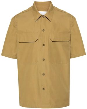 Jil Sander Short-Sleeve Cotton Shirt - Green