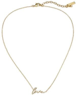 Kurt Geiger Love Pendant Necklace - White
