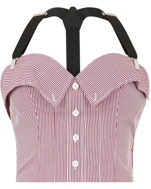 Moschino Striped Corset Top - Pink