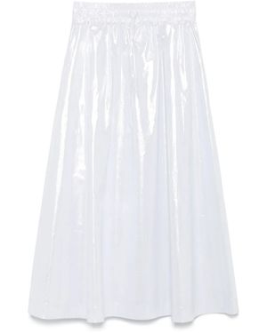 D.exterior A-Line Midi Skirt - White