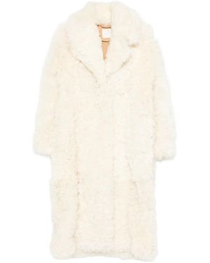 Ermanno Scervino Manteau En Fourrure D'Agneau - Blanc