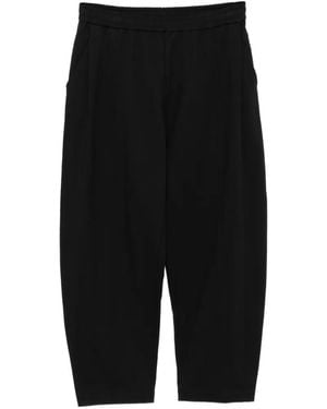 CROQUIS Tapered Drawstring Trousers - Black