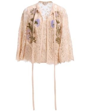 Elie Saab Bead-Embroidered Lace Jacket And Top Set - White