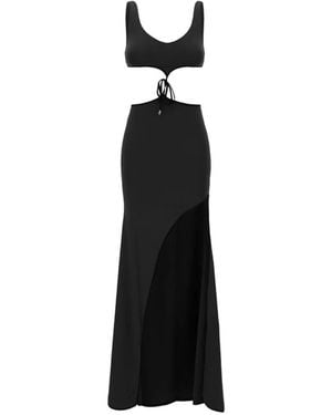 MAISON ANANA Cut-Out Side-Slit Maxi Dress - Black