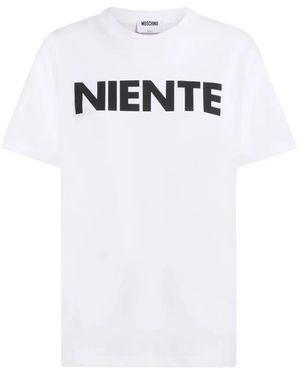 Moschino Printed Organic Cotton Jersey T-Shirt - White