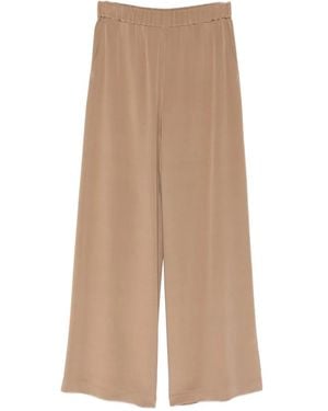 Max Mara Elasticated-Waistband Pants - Natural