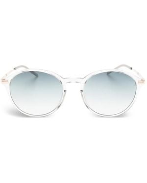 BOSS Round-Frame Sunglasses - White