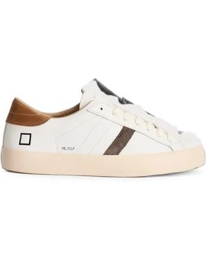Date Hill Suede-Panelled Leather Trainers - Natural