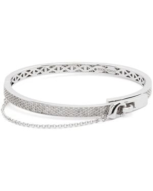 Eddie Borgo Pavé Thin Safety Chain Bracelet - White
