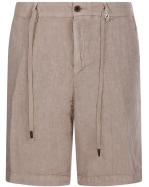 Myths Drawstring Buttoned Shorts - Grey