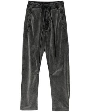 Thom Krom Faded-Effect Drawstring Trousers - Black