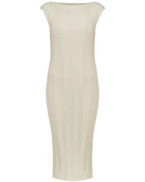 Issey Miyake Sleeveless Pleated Dress - White