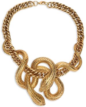 Roberto Cavalli Collana Con Motivo Serpente - Metallizzato
