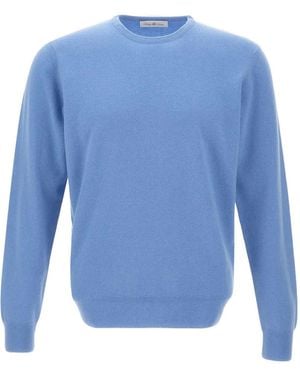 Della Ciana Gerippter Pullover - Blau