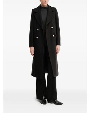 GAUDI Button-Up Double-Breasted Coat - Black