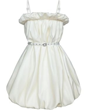 POST MERIDIEM Vestido corto drapeado - Blanco