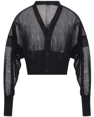 CFCL Sheer-Knit V-Neck Cardigan - Black
