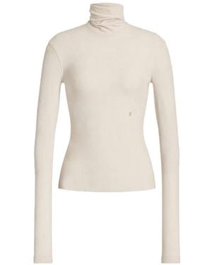 Alberta Ferretti Roll-Neck Long-Sleeved Top - White