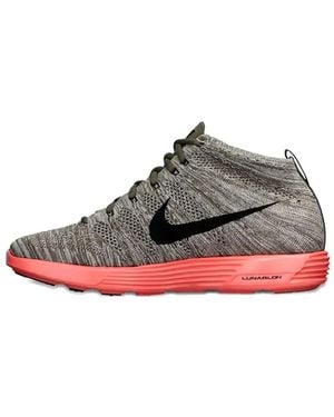Nike Lunar Flyknit Chukka Sneakers - Gray