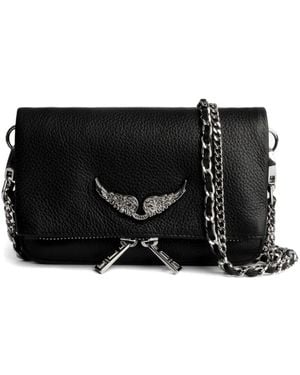 Zadig & Voltaire Wings-detail Chain-strap Cross Body Bag - Black