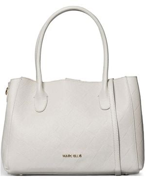 Marc Ellis Alene Quilted Leather Tote Bag - White