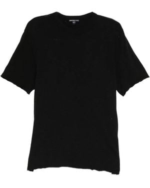 James Perse T-Shirt À Manches Courtes Flammé - Black