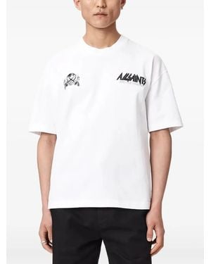 AllSaints Chromium Graphic-Print T-Shirt - White