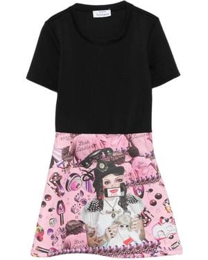 The Artistylist Short-Sleeve Mini Dress - Black
