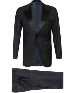 Kiton Single-Breasted Suit - Black