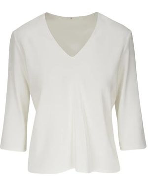 Peter Cohen V-Neck Top - White
