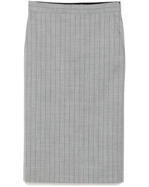 Moschino Checked Skirt - Gray