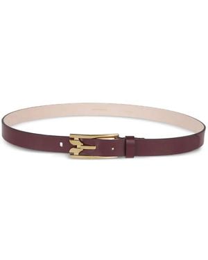 Victoria Beckham Leather Buckle Belt - White