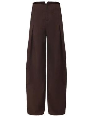 ili node Delia Pleated Pants - Brown