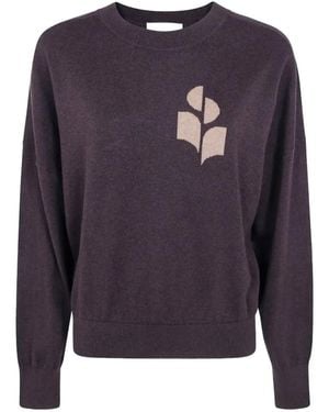 Isabel Marant Marisans Logo-Intarsia Jumper - Blue