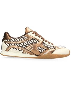 Mexx Tula Suzy Metallic-Effect Honeycomb-Mesh Sneakers - Natural