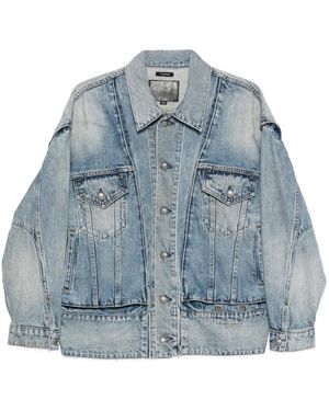 R13 Layered-Effect Denim Jacket - Blue