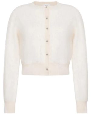 Adam Lippes Cardigan Cruz Orné De Cristaux - White