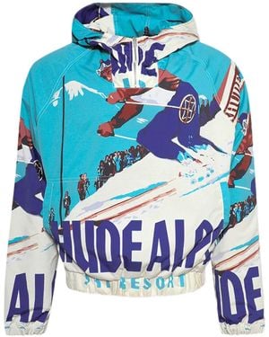 Rhude Deux Resort-Print Windbreaker - Blue