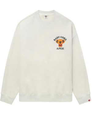 A Bathing Ape Graphic Sweatshirt - White