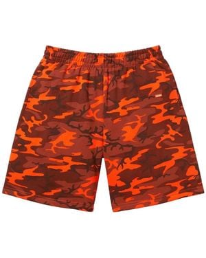 Supreme Camouflage Track Shorts - Red