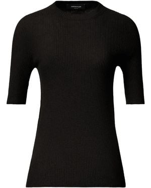 Fabiana Filippi Ribbed T-Shirt - Black