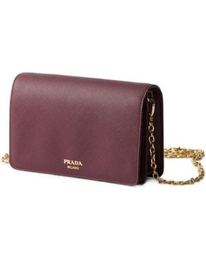 Prada Saffiano Leather Mini-Bag - Purple