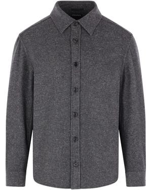 ZEGNA カシミアブレンド シャツ - グレー