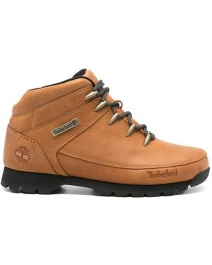 Timberland Logo-Debossed Leather Ankle Boots - Brown