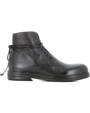 Marsèll Zucca Textured-Leather Ankle Boots - Black