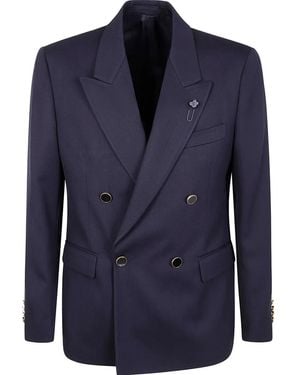 Lardini Double-Breasted Blazer - Blue