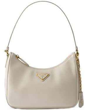 Prada Re-Edition 2005 Saffiano Leather Mini-Bag - White