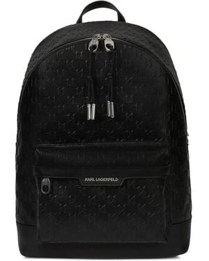 KARL LAGERFELD Perforierter Rucksack - Schwarz