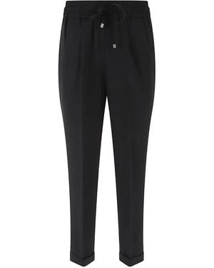 Kiton Drawstring-Fastening Pants - Black
