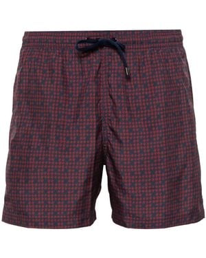 Canali ハウンドトゥース トランクス水着 - パープル